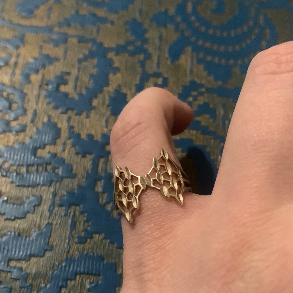 925 Butterfly Diamond Cut Ring